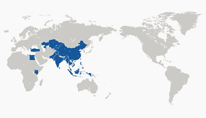 Map of NIPSEA Group (Asia)