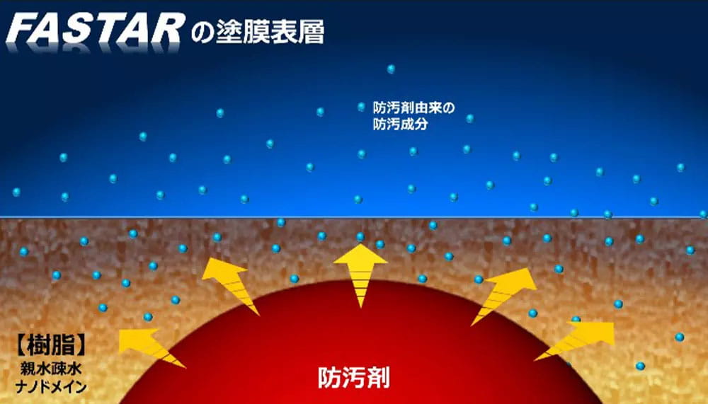 FASTARの塗膜表層