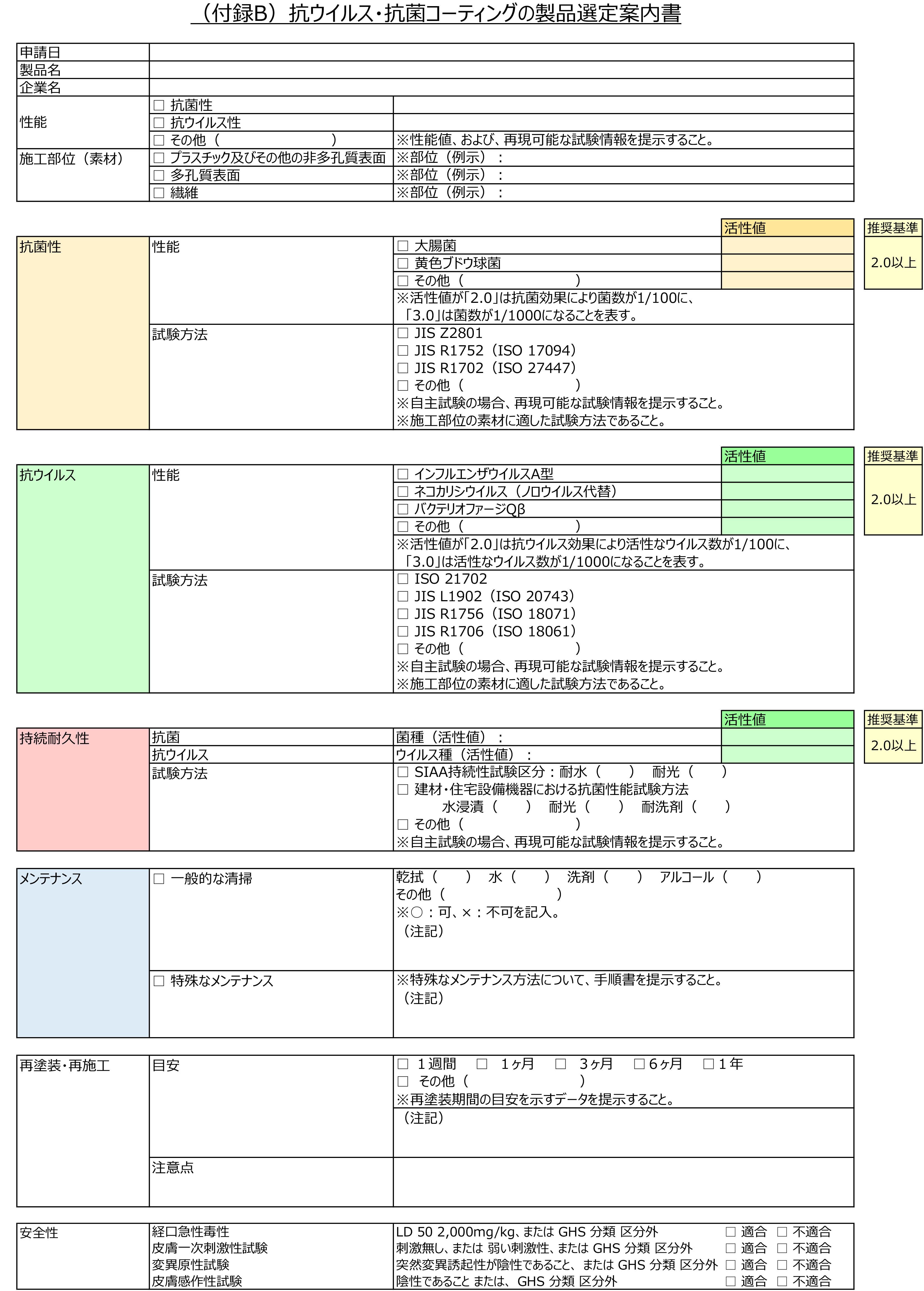 製品選定案内書