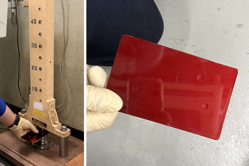 Drop-weight impact tests