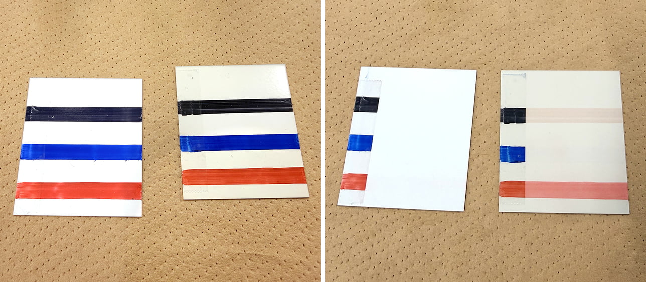 Stain-resistance tests