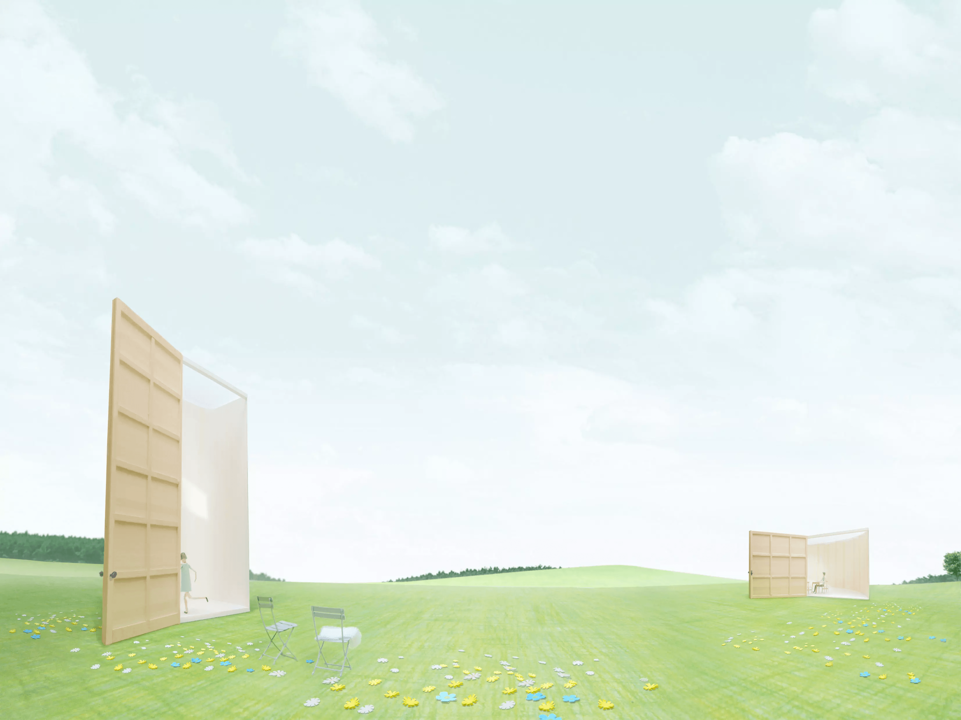 “Big door on the Prairie”  Photo courtesy of Hideyuki Nakayama Architecture