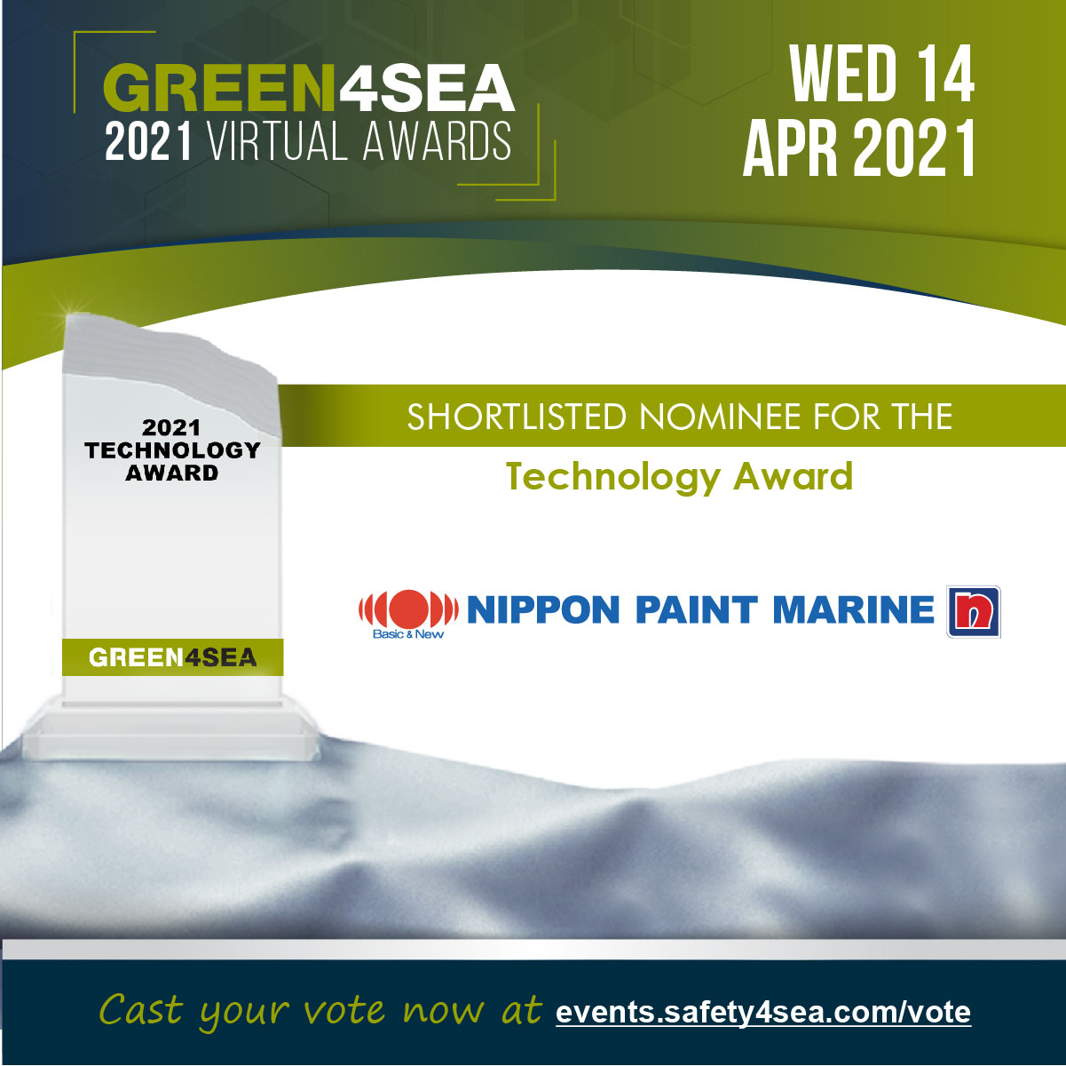 Nominated for the 2021 GREEN4SEA Technology Award