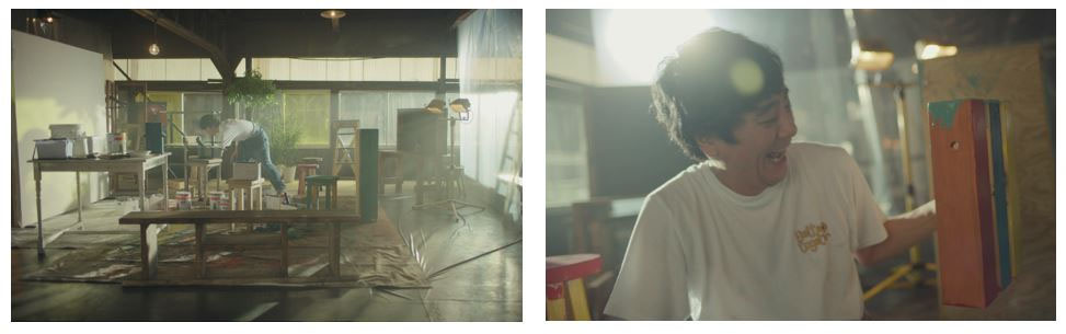 Scenes from the music video for “Niji No Tsuzuki”