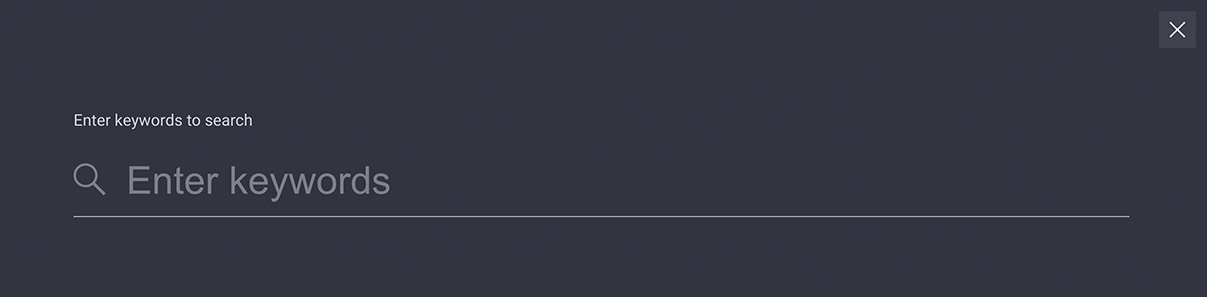 Image to enter keywords in the search window