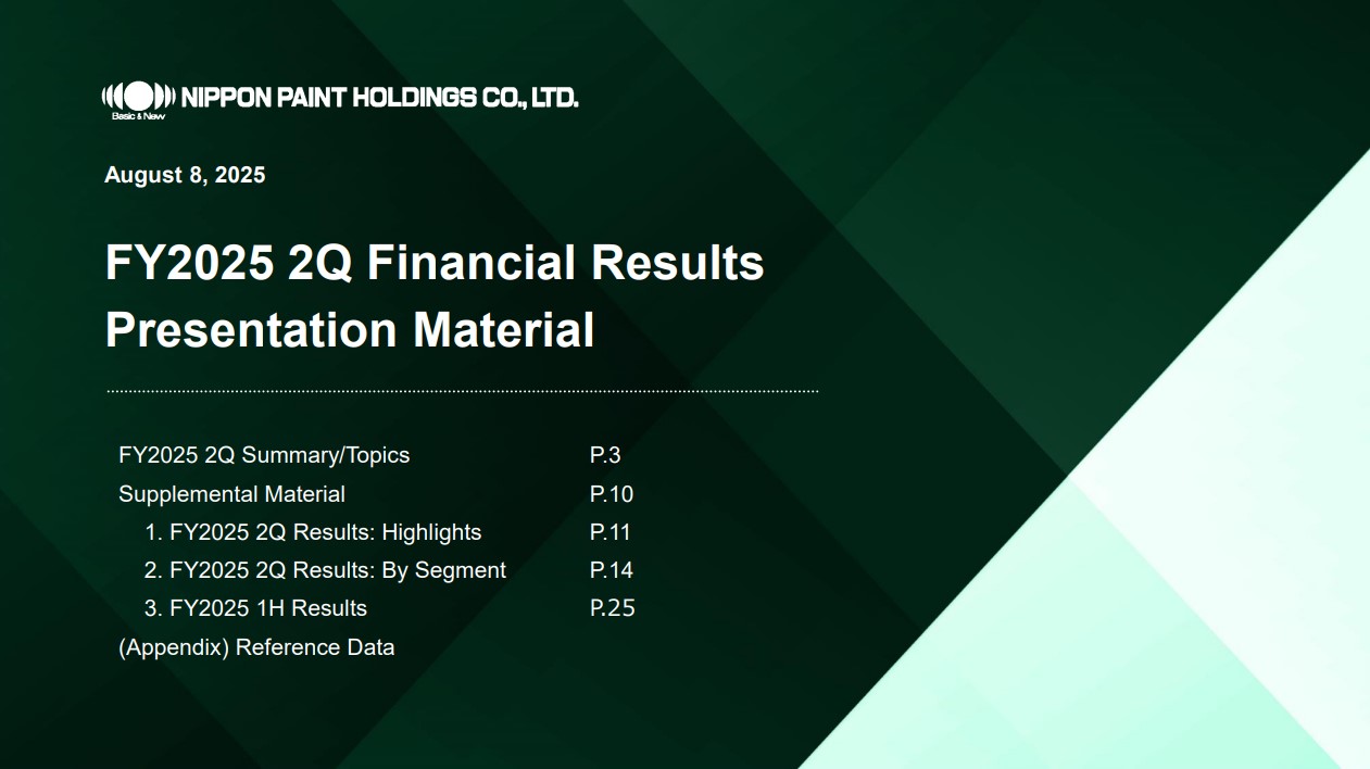 FY2025 2Q Financial Results (August 8, 2025)