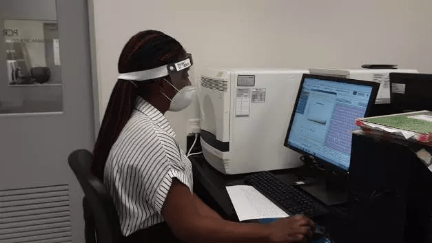 Researcher at a terminal (images courtesy of NMIMR)