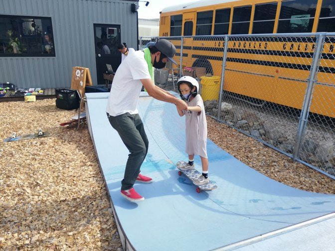 We provided paint for a skateboarding event.